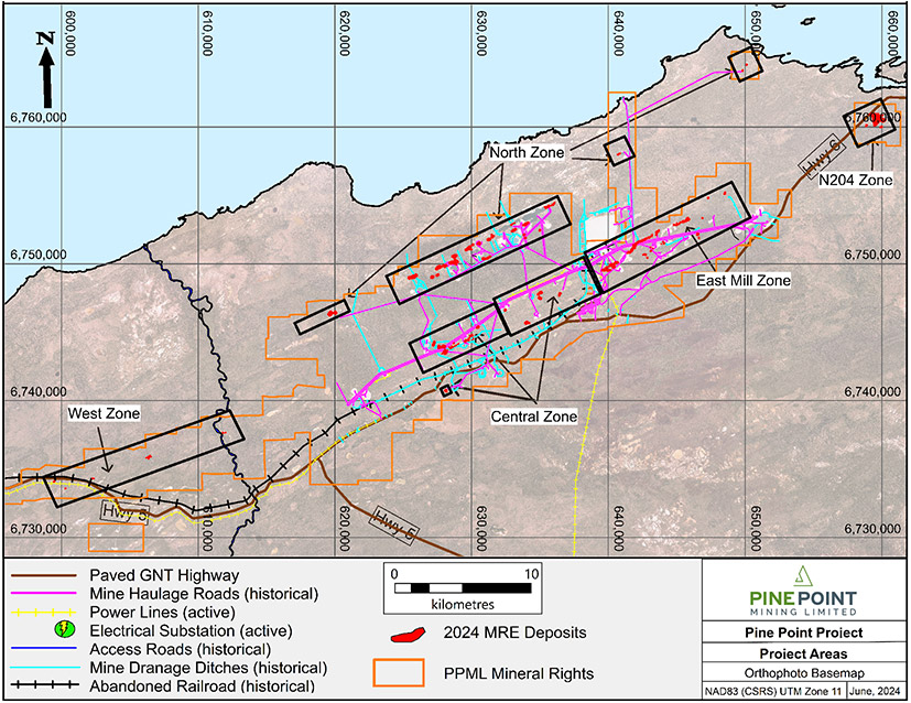 Map 1: Pine Point Project